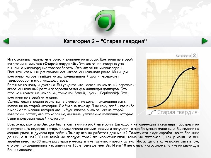 Категория 2 – "Старая гвардия" Итак, оставим первую категорию и взглянем на вторую. Компании