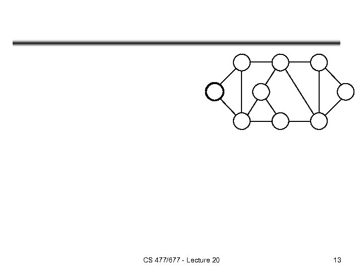 CS 477/677 - Lecture 20 13 