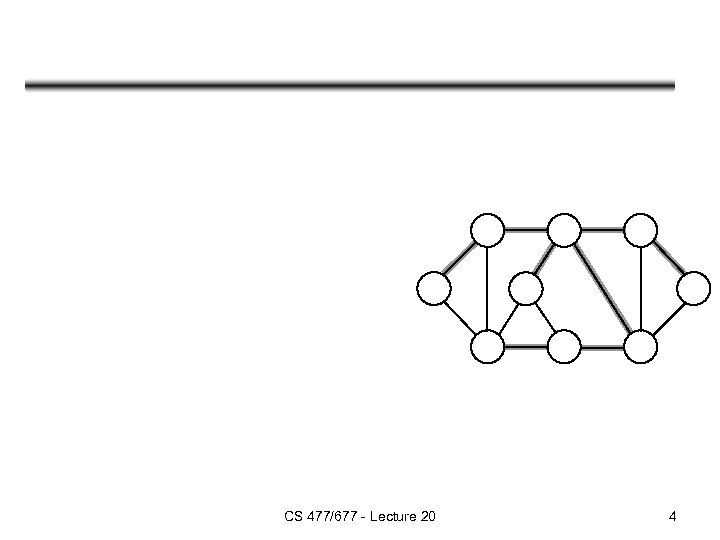 CS 477/677 - Lecture 20 4 