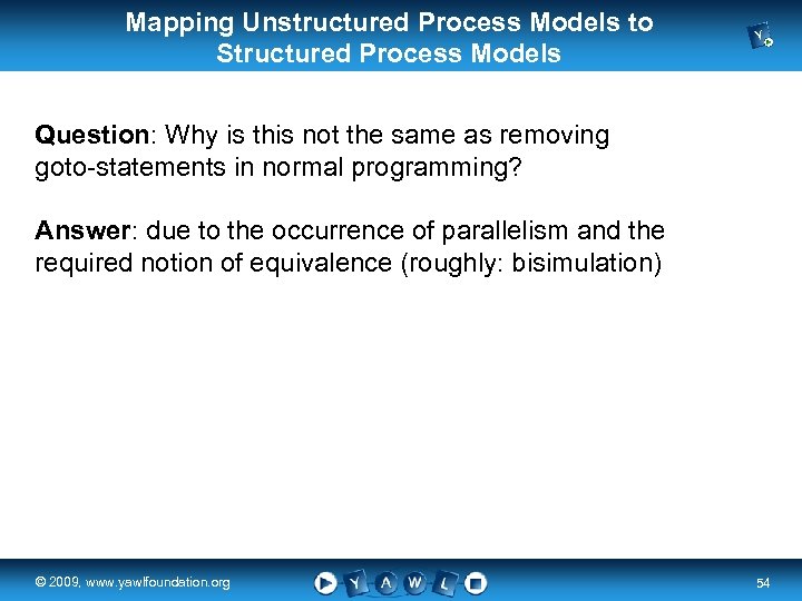 Mapping Unstructured Process Models to Structured Process Models Question: Why is this not the