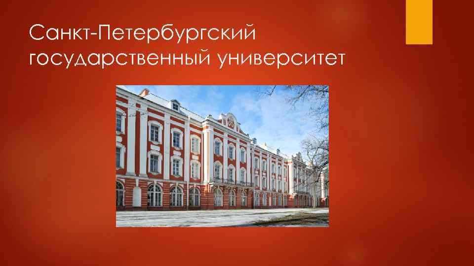 Санкт-Петербургский государственный университет 