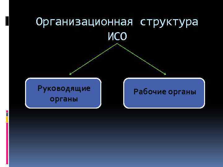 Организационная структура ИСО Руководящие органы Рабочие органы 
