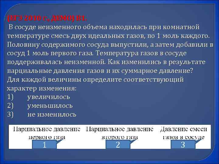 В сосуде неизменного объема находилась при комнатной