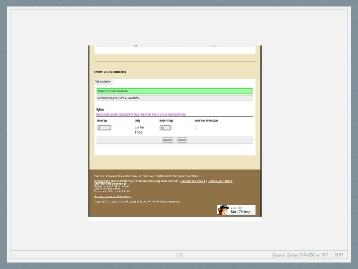 19 Grand Lodge F&AM of WI - 2011 