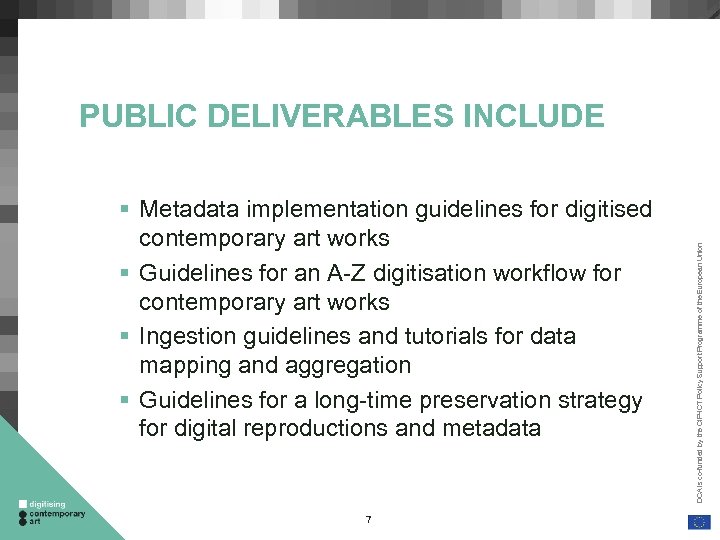 § Metadata implementation guidelines for digitised contemporary art works § Guidelines for an A-Z