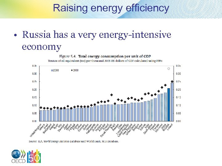 Raising energy efficiency • Russia has a very energy-intensive economy 