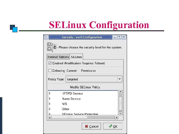 Linux Security SELinux Configuration 