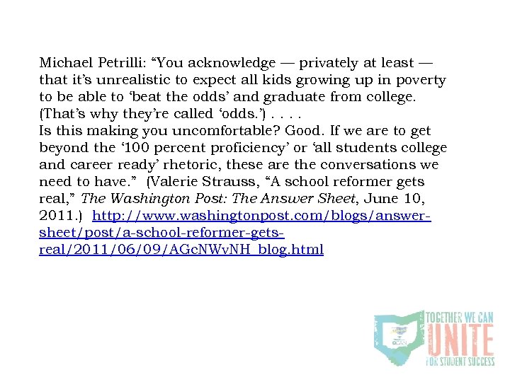 Michael Petrilli: “You acknowledge — privately at least — that it’s unrealistic to expect