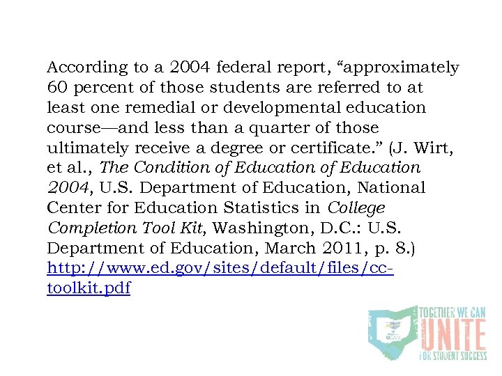 According to a 2004 federal report, “approximately 60 percent of those students are referred