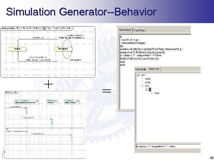 Simulation Generator--Behavior + = 46 