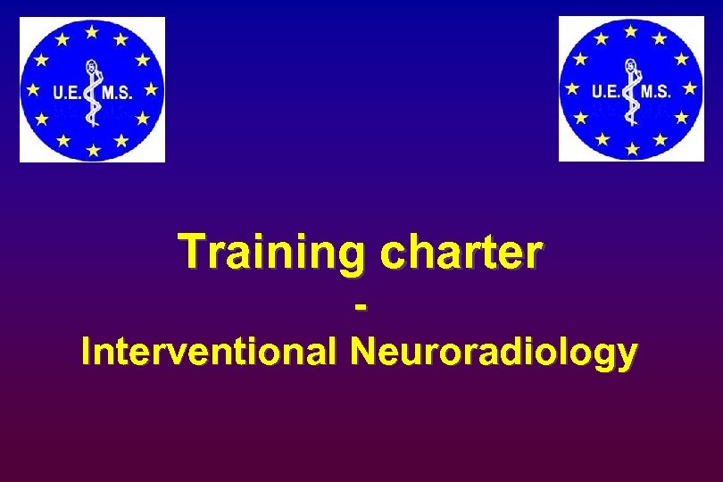Training charter Interventional Neuroradiology 