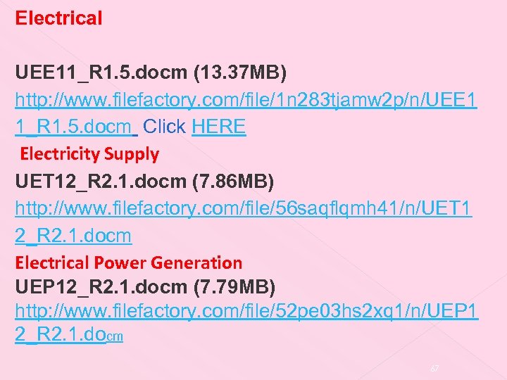 Electrical UEE 11_R 1. 5. docm (13. 37 MB) http: //www. filefactory. com/file/1 n