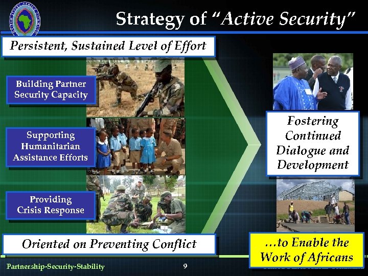 Strategy of “Active Security” Persistent, Sustained Level of Effort Building Partner Security Capacity Fostering