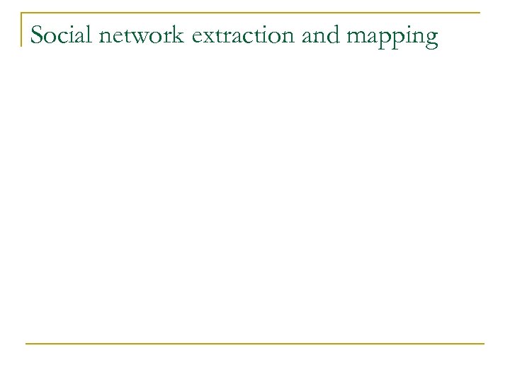 Social network extraction and mapping 