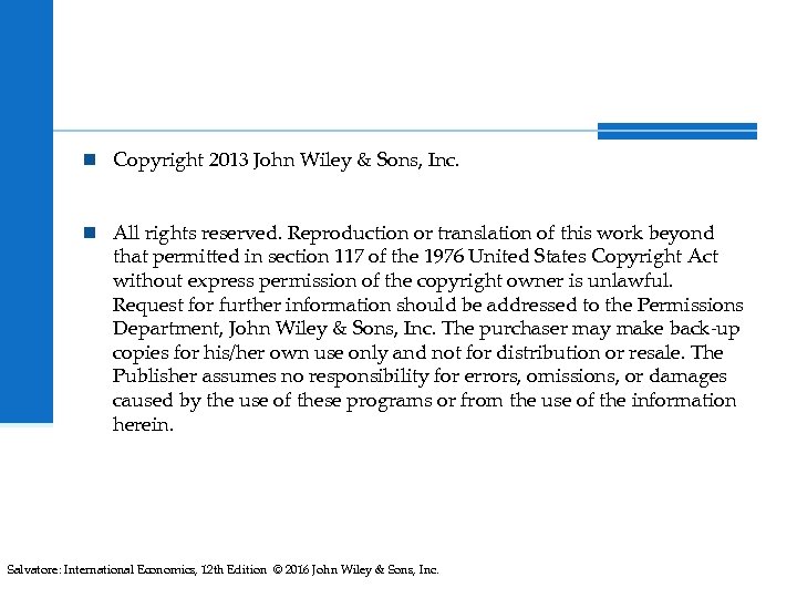 n Copyright 2013 John Wiley & Sons, Inc. n All rights reserved. Reproduction or