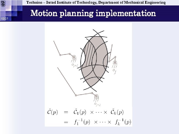 Technion – Israel Institute of Technology, Department of Mechanical Engineering 10/27 Motion planning implementation