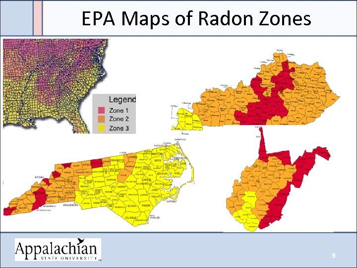 EPA Maps of Radon Zones 9 