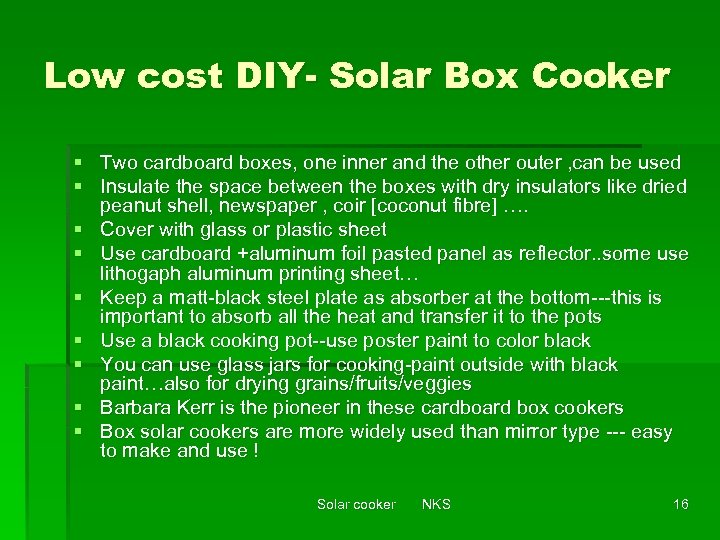 Low cost DIY- Solar Box Cooker § Two cardboard boxes, one inner and the
