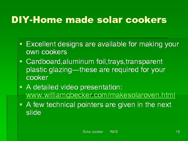 DIY-Home made solar cookers § Excellent designs are available for making your own cookers