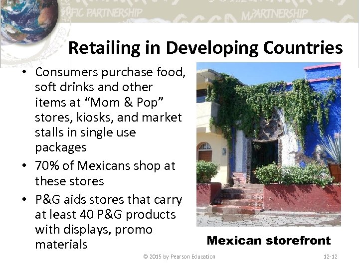 Retailing in Developing Countries • Consumers purchase food, soft drinks and other items at