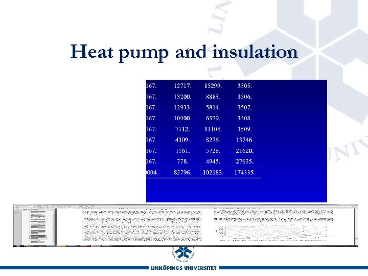 Heat pump and insulation 