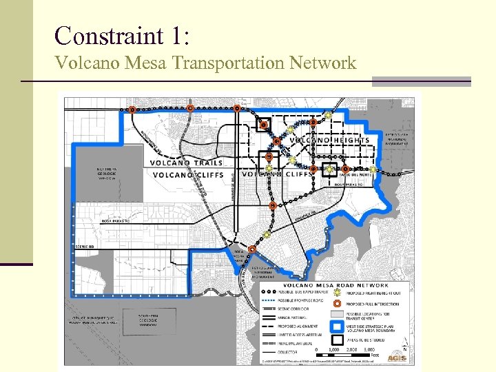 Constraint 1: Volcano Mesa Transportation Network 