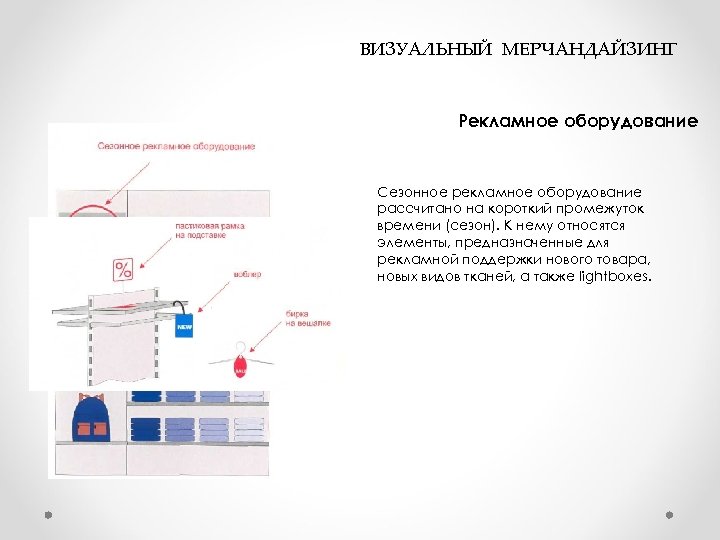  ВИЗУАЛЬНЫЙ МЕРЧАНДАЙЗИНГ Рекламное оборудование Сезонное рекламное оборудование рассчитано на короткий промежуток времени (сезон).