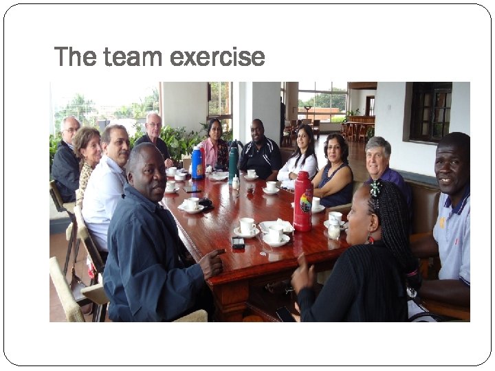 The team exercise 