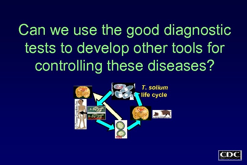 Can we use the good diagnostic tests to develop other tools for controlling these