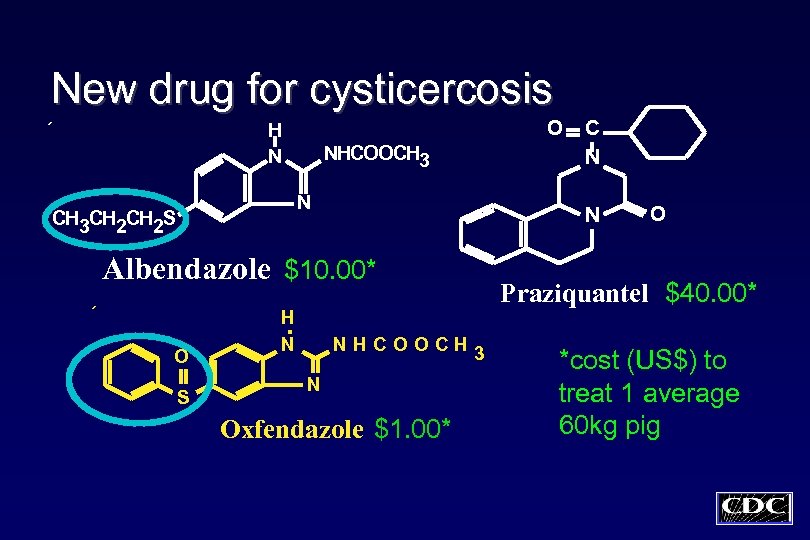 New drug for cysticercosis O H N NHCOOCH 3 N CH 3 CH 2