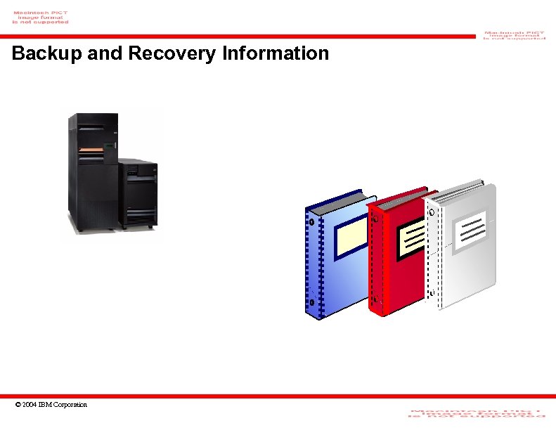 Backup and Recovery Information © 2004 IBM Corporation 