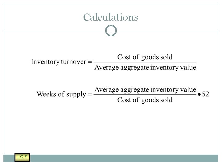 Calculations LO 7 