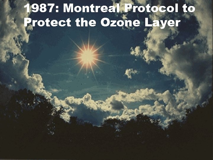 1987: Montreal Protocol to Protect the Ozone Layer 
