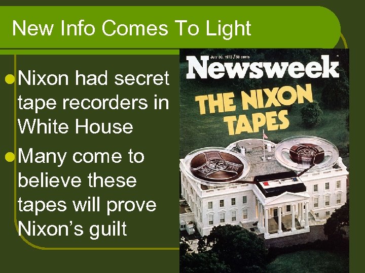New Info Comes To Light l Nixon had secret tape recorders in White House