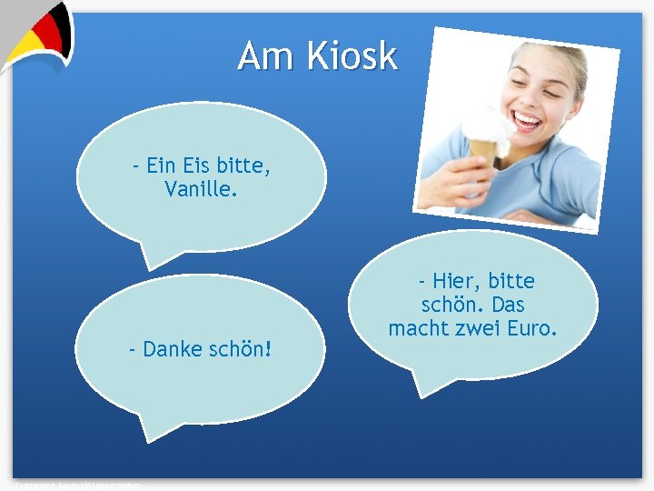 Am Kiosk - Ein Eis bitte, Vanille. - Danke schön! Tampereen kaupunki/perusopetus - Hier,