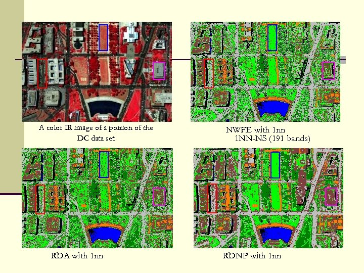 A color IR image of a portion of the DC data set RDA with