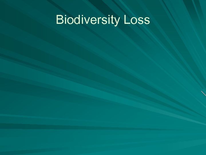 Biodiversity Loss 
