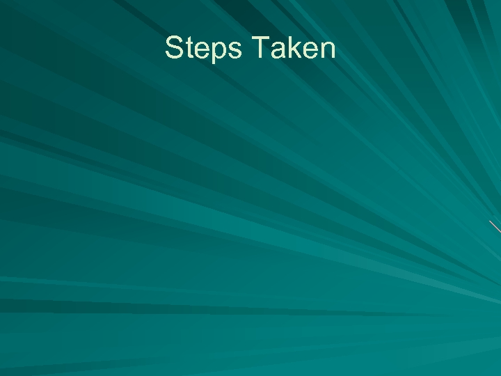 Steps Taken 