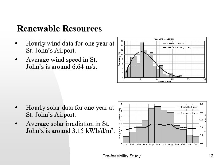 Renewable Resources • • Hourly wind data for one year at St. John’s Airport.