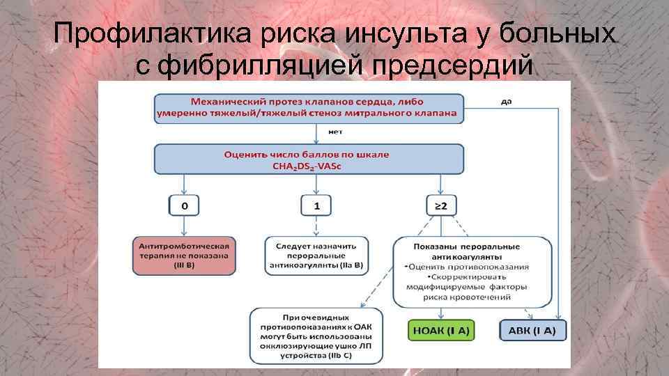 Профилактика риска инсульта у больных с фибрилляцией предсердий 