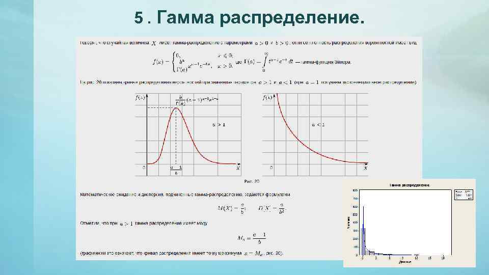 5. Гамма распределение. 