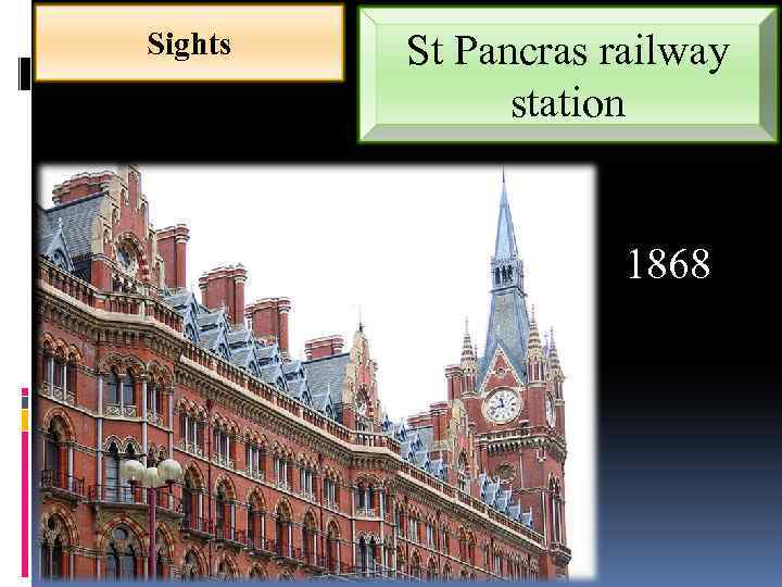 Sights St Pancras railway station 1868 
