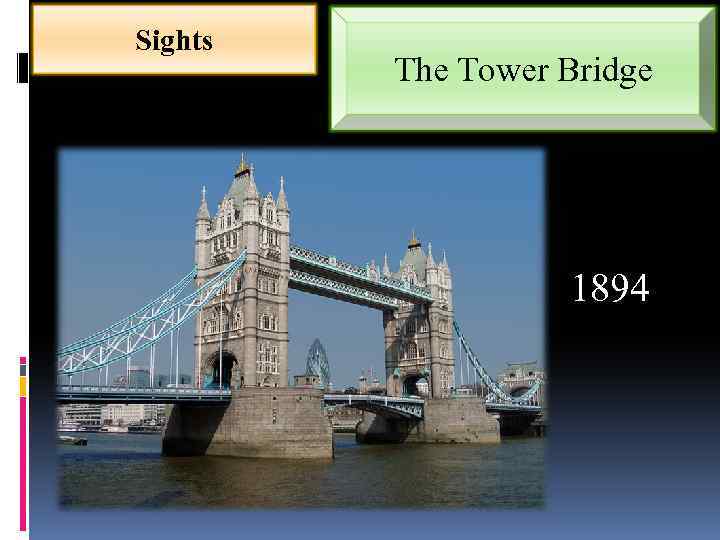 Sights The Tower Bridge 1894 