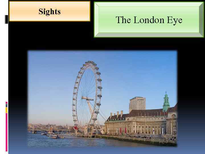 Sights The London Eye 