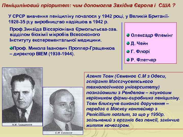 Пеніциліновий пріоритет: чим допомогла Західна Європа і США ? У СРСР вивчення пеніциліну почалося