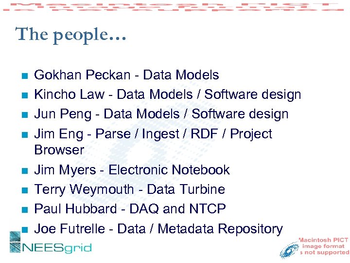 The people… n n n n Gokhan Peckan - Data Models Kincho Law -