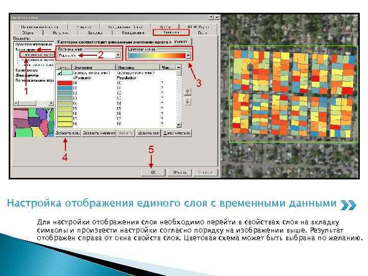 Настройка отображения единого слоя с временными данными Для настройки отображения слоя необходимо перейти в