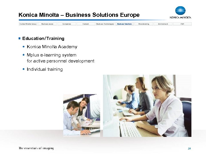 Konica Minolta – Business Solutions Europe Konica Minolta Group Business areas Companies Network Business