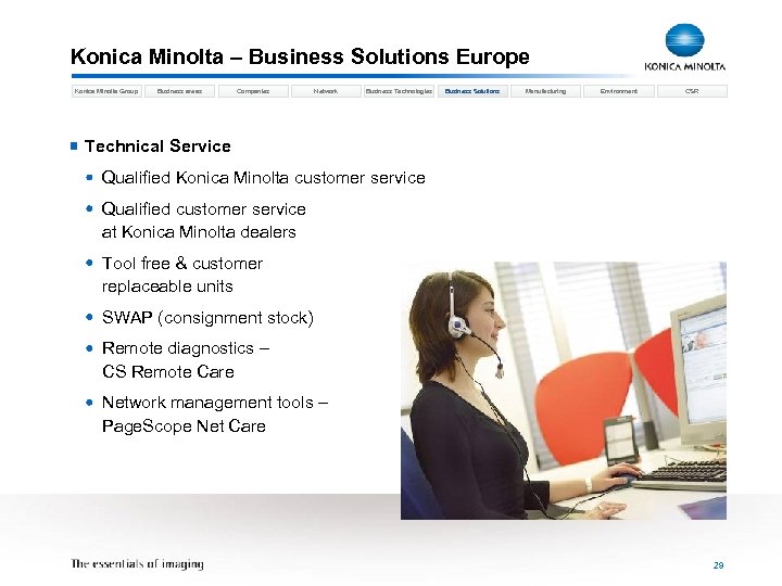 Konica Minolta – Business Solutions Europe Konica Minolta Group Business areas Companies Network Business