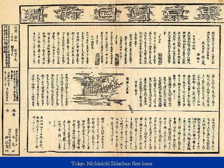 Tokyo Nichinichi Shimbun first issue 